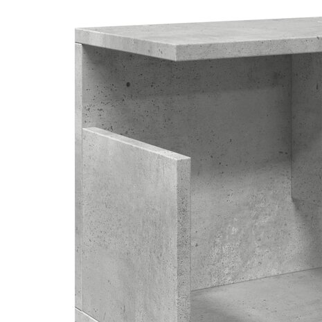 Wandkast 80x20x30 cm bewerkt hout betongrijs 7