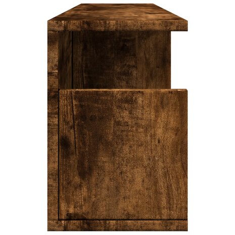 Wandkast 80x20x30 cm bewerkt hout gerookt eikenkleurig 5