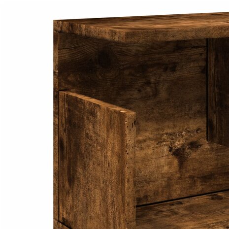 Wandkast 80x20x30 cm bewerkt hout gerookt eikenkleurig 7