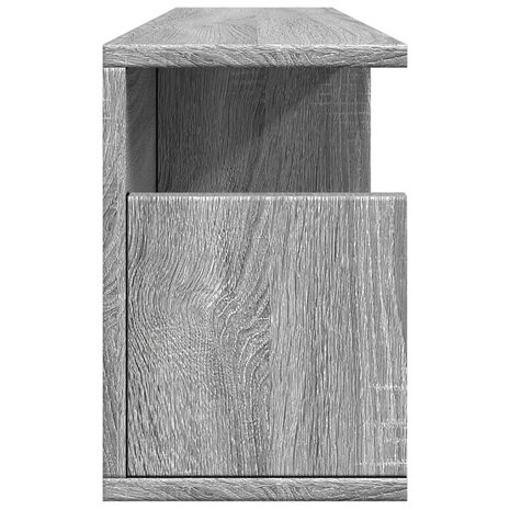 Wandkast 80x20x30 cm bewerkt hout grijs sonoma eikenkleurig 5