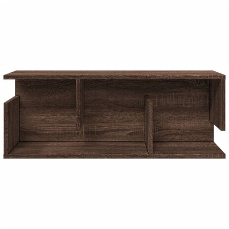 Wandkast 80x20x30 cm bewerkt hout bruin eikenkleur 4