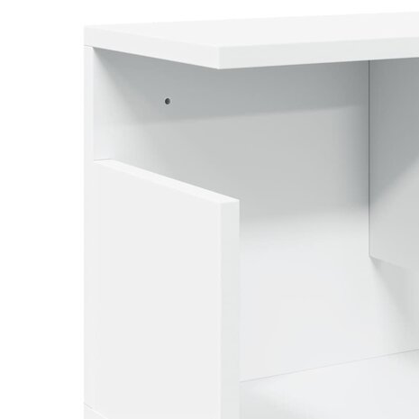 Wandkast 100x20x30 cm bewerkt hout wit 7