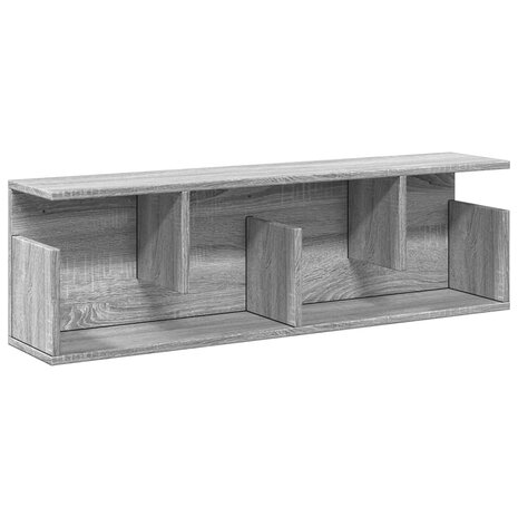 Wandkast 100x20x30 cm bewerkt hout grijs sonoma eikenkleurig 2