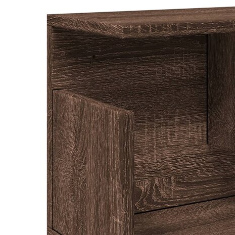 Wandkast 100x20x30 cm bewerkt hout bruin eikenkleur 7