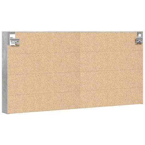 Vitrinekast 100x8,5x50 cm bewerkt hout betongrijs 6