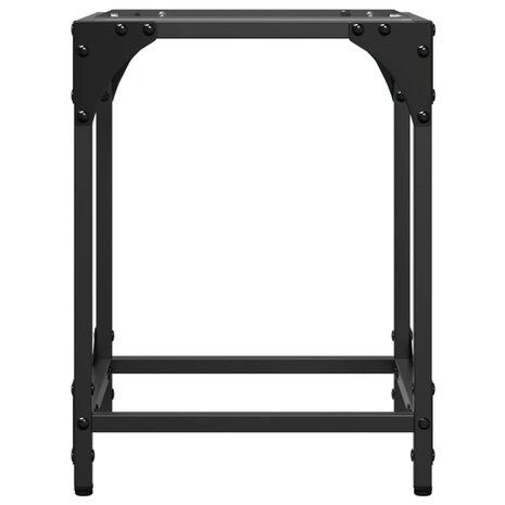 Salontafel met transparant glazen blad 30x30x40 cm staal 4