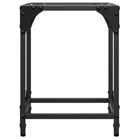Salontafel met transparant glazen blad 30x30x40 cm staal 5