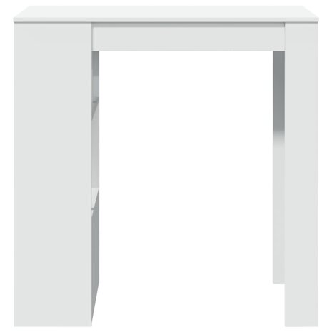 Bartafel met rekken 102x50x103,5 cm bewerkt hout wit 4