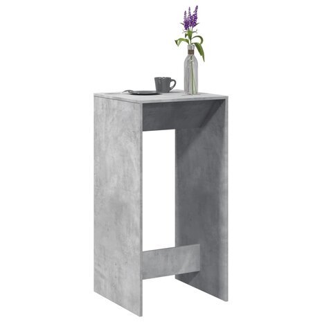 Bartafel 51x50x103,5 cm bewerkt hout betongrijs 1