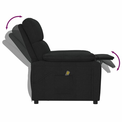 Massagestoel stof zwart 7