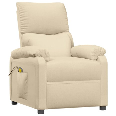 Massagestoel stof crèmekleurig 2