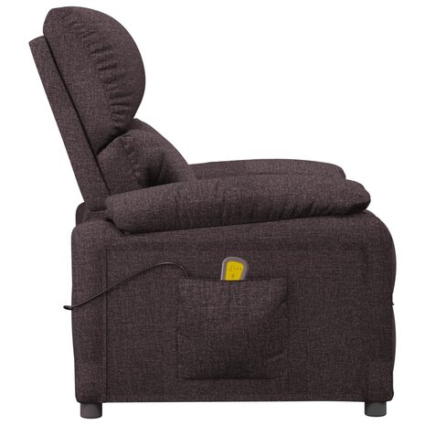 Massagestoel stof donkerbruin 4