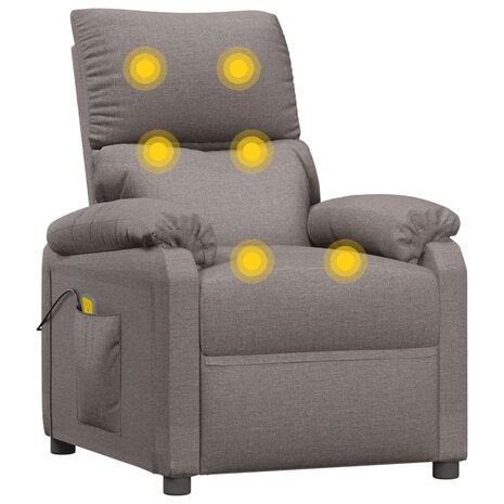 Massagestoel stof taupe 6