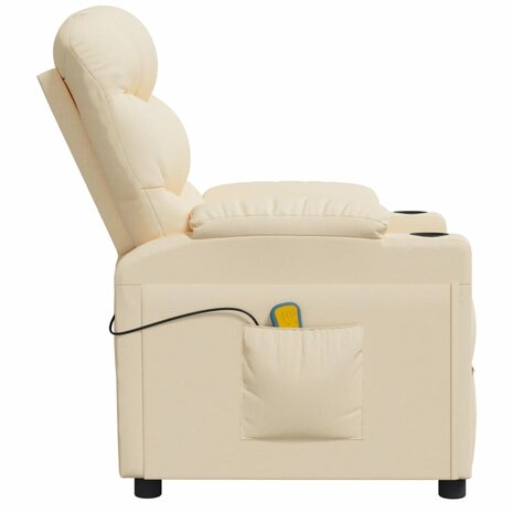 Massagestoel stof crèmekleurig 4