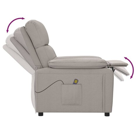 Massagestoel stof taupe 7