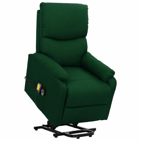 Sta-op-massagestoel stof donkergroen 1