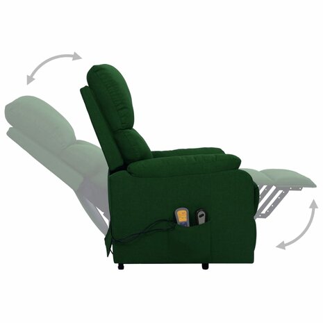 Sta-op-massagestoel stof donkergroen 5