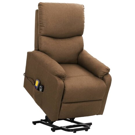 Sta-op-massagestoel stof taupe 1