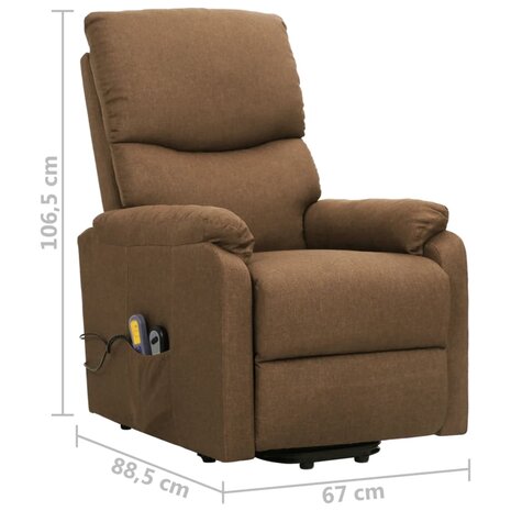 Sta-op-massagestoel stof taupe 9