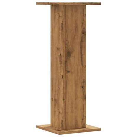 Speakerstandaards 2 st 30x30x80 cm hout artisanaal eikenkleurig 6