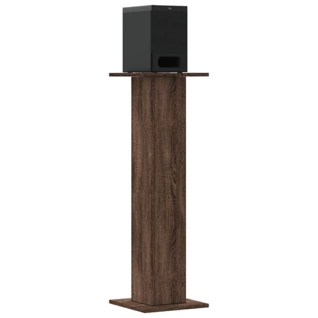 Speakerstandaards 2 st 30x30x95 cm bewerkt hout bruin eiken 3