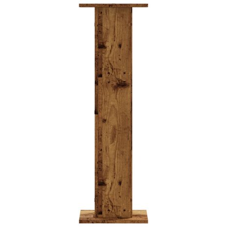 Speakerstandaards 2 st 30x30x95 cm bewerkt hout oud houtkleurig 4