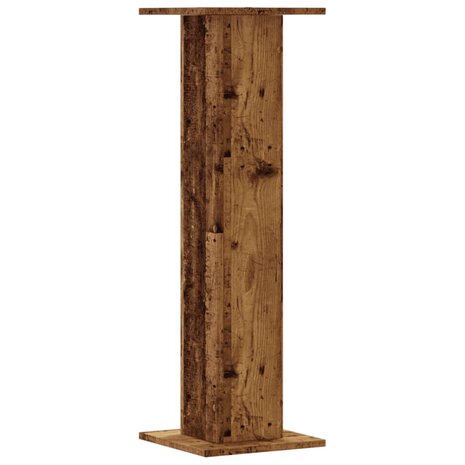 Speakerstandaards 2 st 30x30x95 cm bewerkt hout oud houtkleurig 6