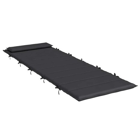 Ligbedkussen 180x60x4 cm oxford stof zwart 4