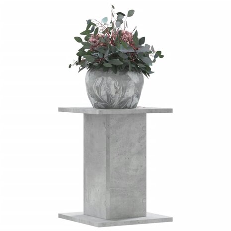 Plantenstandaards 2 st 30x30x40 cm bewerkt hout betongrijs 1