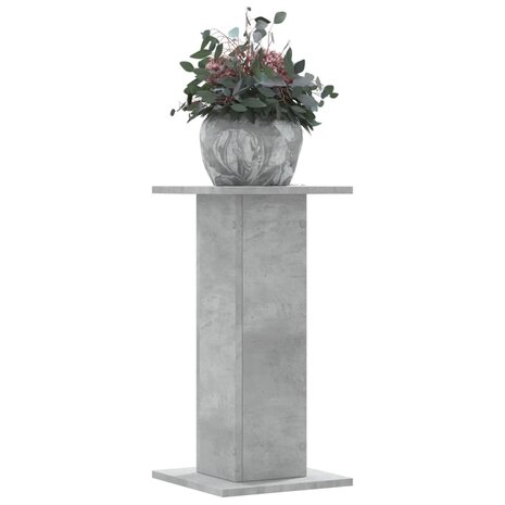 Plantenstandaards 2 st 30x30x60 cm bewerkt hout betongrijs 1