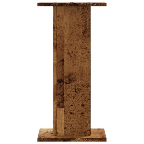 Plantenstandaards 2 st 30x30x60 cm bewerkt hout oud houtkleurig 4