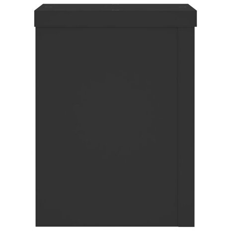 Plantenstandaards 2 st 15x15x20 cm bewerkt hout zwart 6
