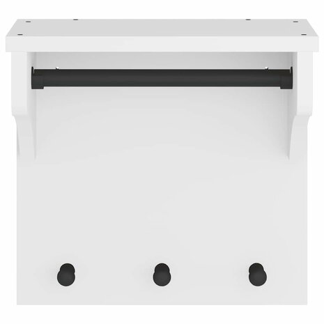 Wandkapstok SANDNES wit 43x30x42 cm massief grenenhout 5