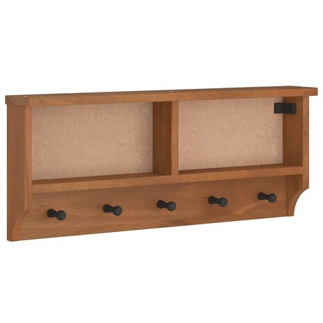 Wandkapstok SANDNES 87x12x35 cm massief grenenhout 2