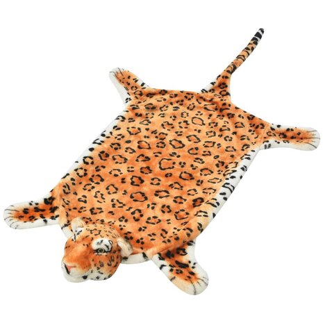 Luipaardvloerkleed pluche 139 cm bruin 1