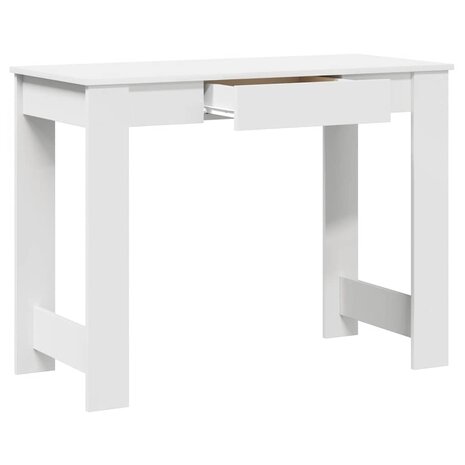 Bureau 100x45x75 cm bewerkt hout wit 5