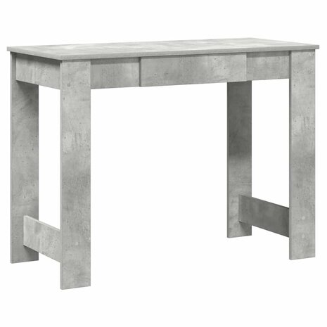 Bureau 100x45x75 cm bewerkt hout betongrijs 2