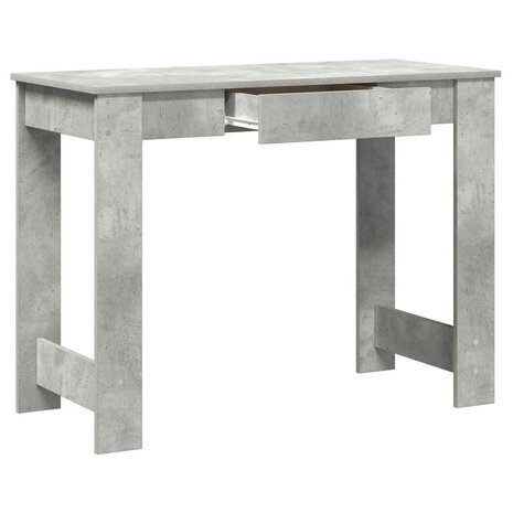 Bureau 100x45x75 cm bewerkt hout betongrijs 5