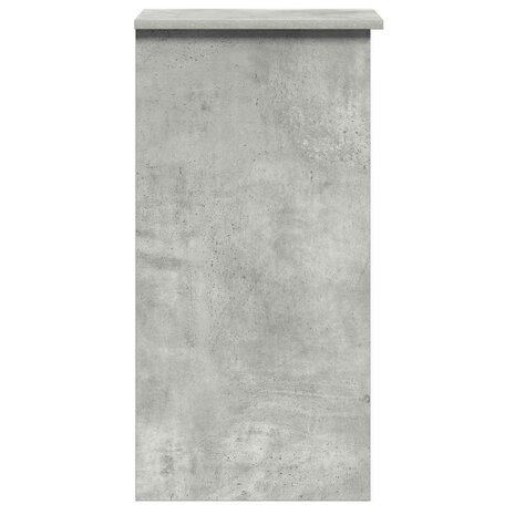 Bureau met schappen 84x40x78 cm bewerkt hout betongrijs 6