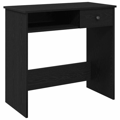 Bureau 80x40x75 cm bewerkt hout zwart 2