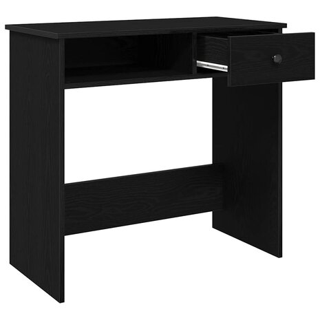 Bureau 80x40x75 cm bewerkt hout zwart 5