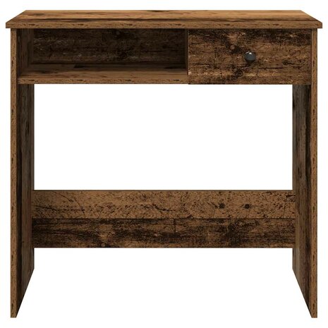 Bureau 80x40x75 cm bewerkt hout oud houtkleurig 4