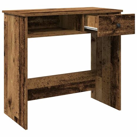 Bureau 80x40x75 cm bewerkt hout oud houtkleurig 5