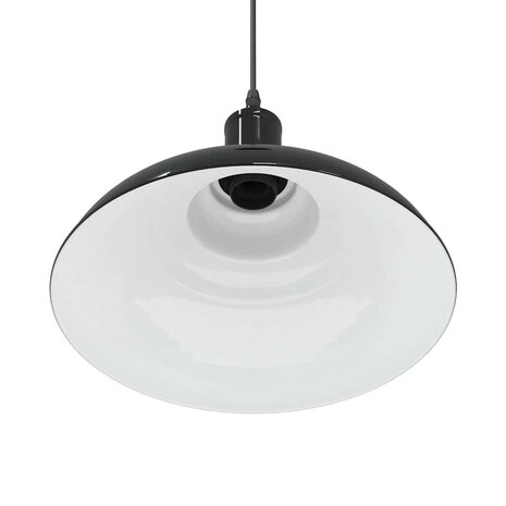 Hanglamp in hoogte verstelbaar E27 Ø31 cm metaal glanzend zwart 9