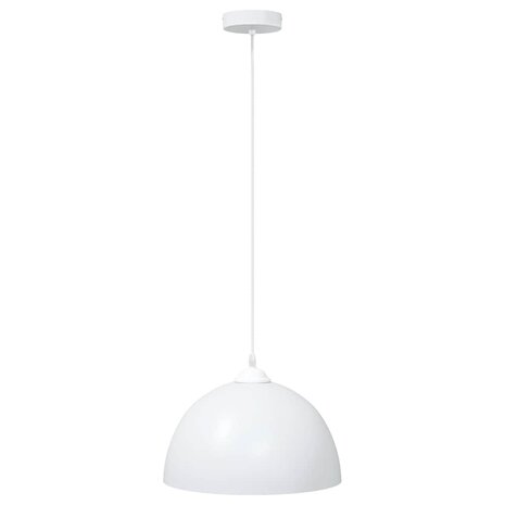 Hanglampen 2 st In hoogte verstelbaar E27 30 cm metaal wit 5