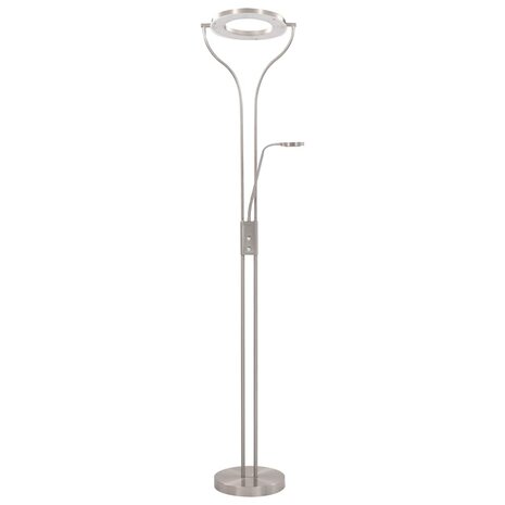 Lamp staand 18 W dimbaar 180 cm zilverkleurig 3