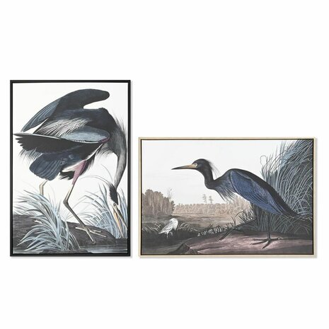 Schilderij DKD Home Decor Vogel Orientaals 63 x 4 x 93 cm (2 Stuks) 1