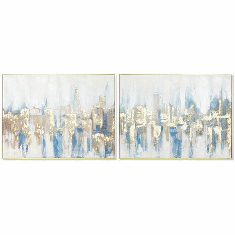 Schilderij DKD Home Decor New York Loft 80 x 3,5 x 60 cm (2 Stuks) 1