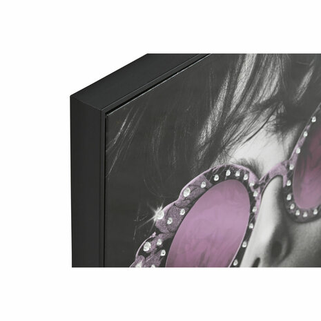 Schilderij Home ESPRIT Zwart Lila chica Coating 60 x 3,5 x 80 cm (2 Stuks) 2