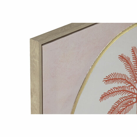 Schilderij Home ESPRIT Beige Koraal Palmen Koloniaal 60 x 2,5 x 60 cm (2 Stuks) 2